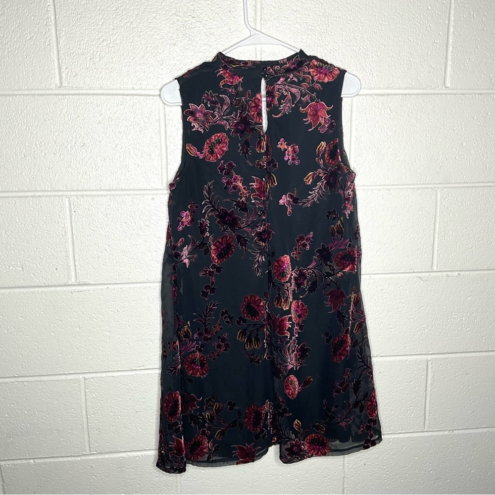 < Luxology Floral Velvet Burnout Mini Dress > - Picture 5 of 5